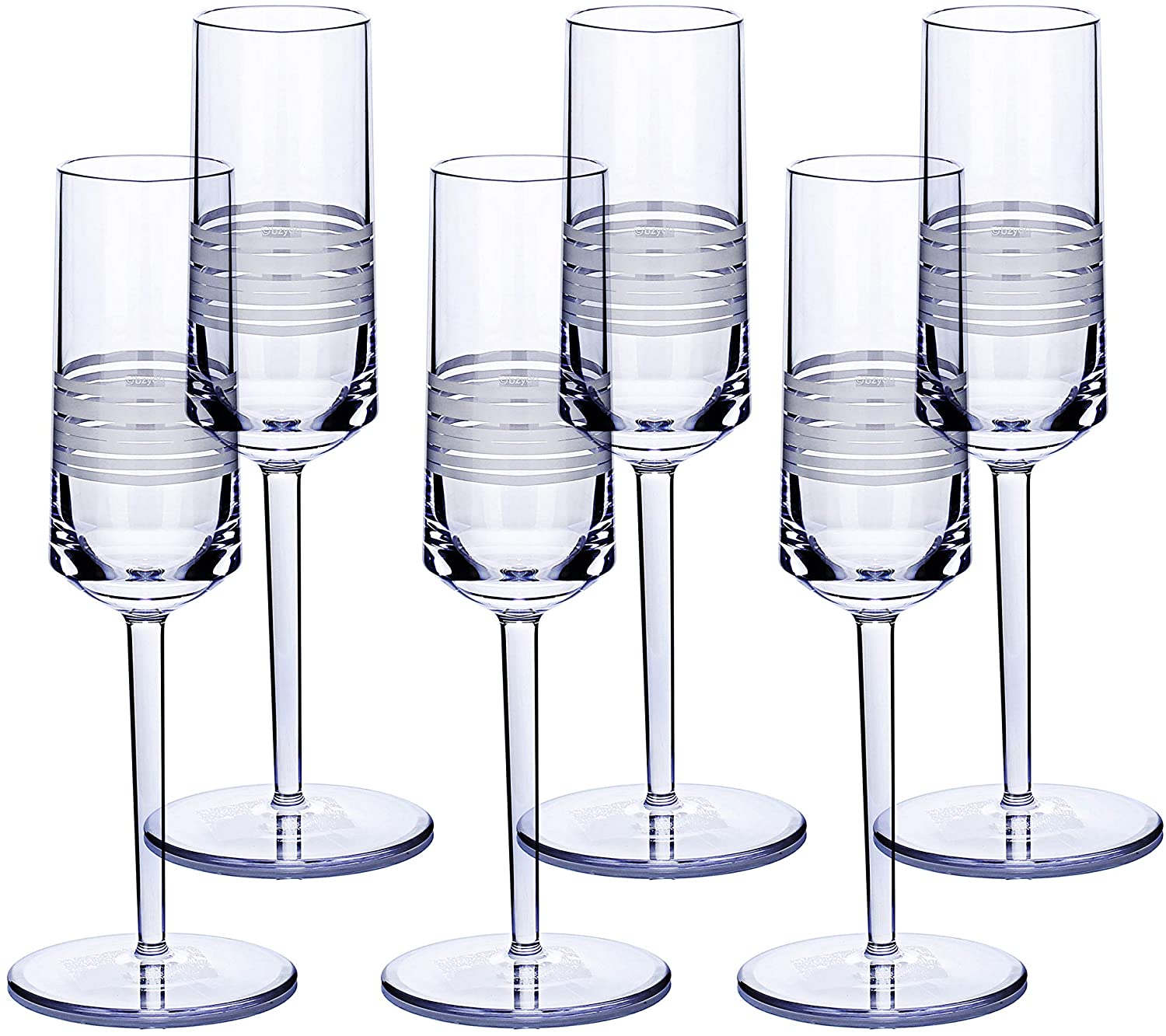 Bzyoo PA-Free Dishwasher Safe Durable Reusable Plastic Champagne Flute