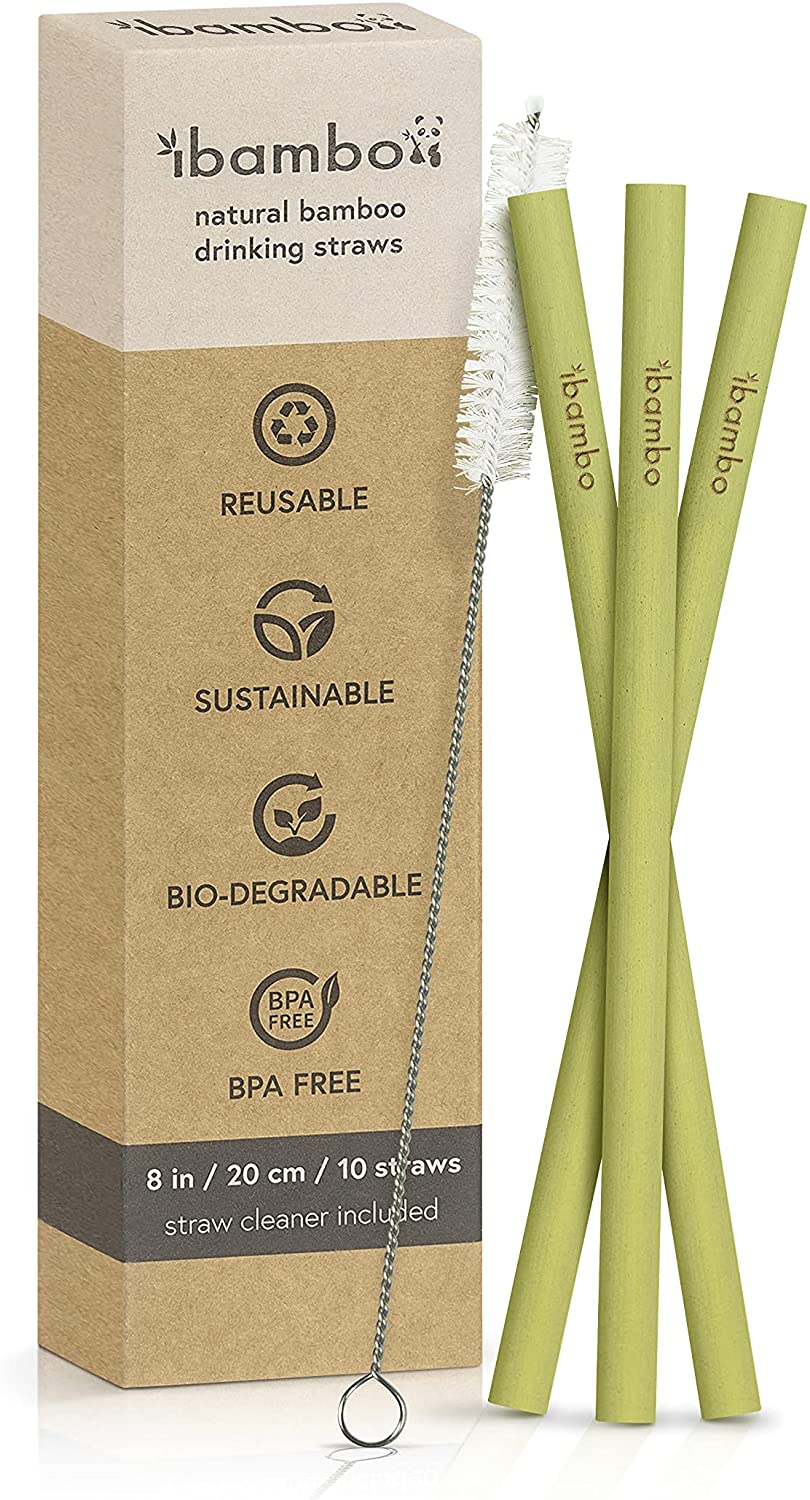 Ibambo Natural Bamboo Drinking Straws