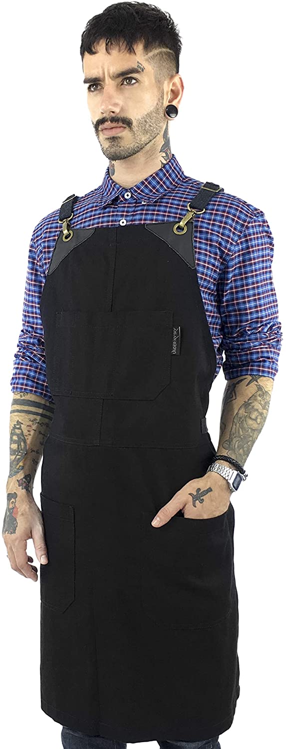 Under NY Sky Cross-Back Deep Black Apron