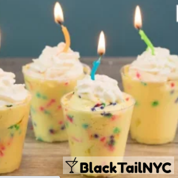 Birthday Cake Pudding Shots